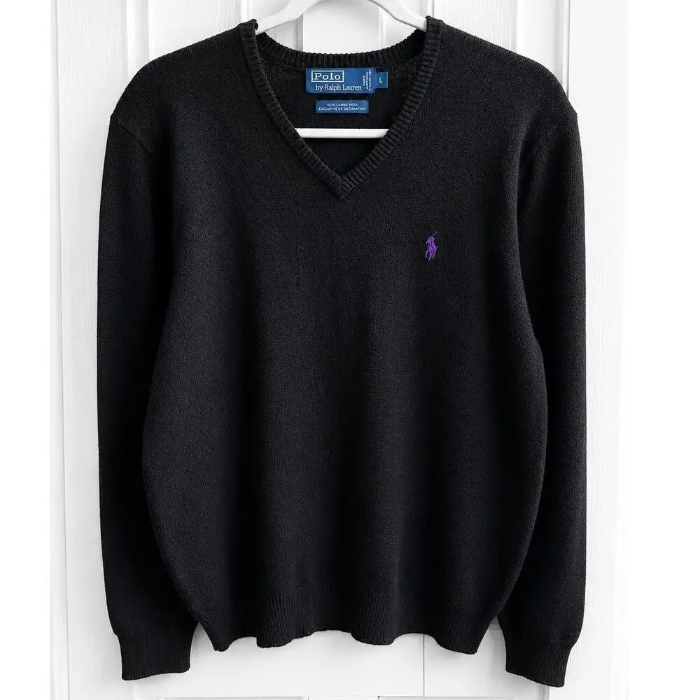 Vintage Polo Ralph Lauren Lambswool V-Neck Sweater